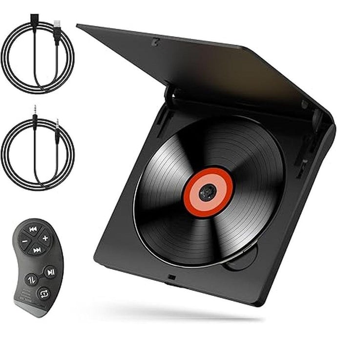 Cd Player for Car - External Car CD Player with Steering Wheel Remote, Plug & Play USB/AUX Connection, Portable CD Player for Cars, Anti-Shock Noise Reduction, Hidden Cable Storage