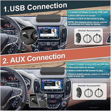 Load image into Gallery viewer, Cd Player for Car - External Car CD Player with Steering Wheel Remote, Plug &amp; Play USB/AUX Connection, Portable CD Player for Cars, Anti-Shock Noise Reduction, Hidden Cable Storage
