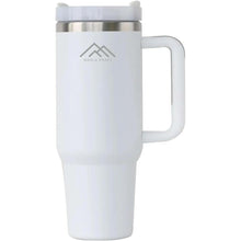 Load image into Gallery viewer, MABLA 40 oz Travel Mug with handle | Stainless Steel Vacuum Cup | Insulated Resuable Tumbler with Straw &amp; Lid Leakproof Travel Coffee Mug for Water, Iced Coffee or Tea and More (Winter White, 40 oz)
