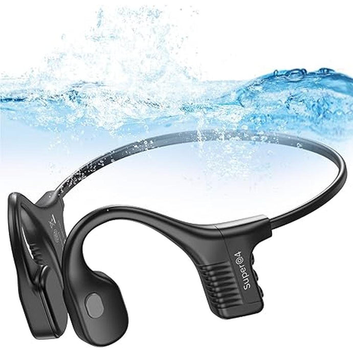 Swimming Headphones Bone Conduction Headphones: IPX8 Waterproof Bluetooth 5.3 Open Ear Headset with 32G Music Player Wireless Sports Underwater Earphones, 12hrs Playtime, 28g Lightweight