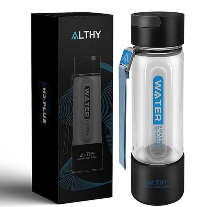 ALTHY Hydrogen Water Generator Bottle Cup Dupont SPE+PEM Dual Chamber lonizer,Upgrade 40 Electrolysis Times/Fully Charged for Travel