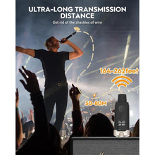 Load image into Gallery viewer, STRICH M2 UHF Wireless Microphone System XLR Mic Adapter 16 Channels, Transmitter and Receiver for Dynamic Mic, 48V Phantom Power for Condenser Microphone, Compatible with Audio Mixer PA Speaker
