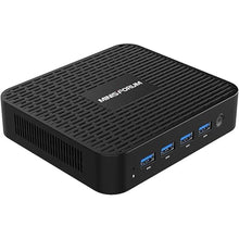 Load image into Gallery viewer, MINISFORUM GK41 Mini PC Celeron Processor J4125 Quad Core(up to 2.7GHz),8GB DDR4 256GB SSD Mini Desktop Computer 4X USB 3.0 Ports,1X Gigabit Ethernet,4K@60Hz Output,Dual Wi-Fi (Renewed), Black
