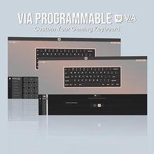 Load image into Gallery viewer, CIDOO QK61 V2 VIA Programmable 60% Compact Keyboard, USB-C/BT5.0/2.4Ghz Wireless, Hot Swappable Custom Mechanical Keyboard with Gasket Mounted, PC Plate, 3000mAh Battery for Win/Mac (White)
