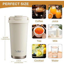 Load image into Gallery viewer, 16oz Tumbler with 3 in 1 Lid - Travel Coffee Tumbler - 100% Leakproof and Spill Proof for Hot and Cold Drink - Coffee Mug for Travel, Office, School...(Beige)
