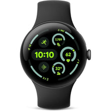 Load image into Gallery viewer, Google Pixel Watch 3 (45mm) Latest Model - Android Smartwatch, Heart Rate Tracking, Fitbit Advanced Running, Fitness Insights, 24-Hour Battery - Matte Black Aluminum Case - Obsidian Band - Wi-Fi
