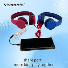 Load image into Gallery viewer, Kids Headphones with Cord, Toddler Headphones with Sharing Function, 85dB/93dB Safe Volume Limit, for Toddler Children Baby Boys Girls On-line Study, School, Travel use (red red)
