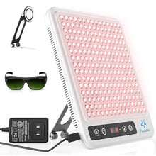 Load image into Gallery viewer, Astarexin Red Light Therapy Panel, 225 Dual-Chip LEDs with 660nm Red &amp; 850nm Near Infrared Light for Face, Skin, Sleep, Body Health, Portable Therapy Panel with Stand &amp; Timer,White
