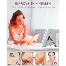 Load image into Gallery viewer, Astarexin Red Light Therapy Panel, 225 Dual-Chip LEDs with 660nm Red &amp; 850nm Near Infrared Light for Face, Skin, Sleep, Body Health, Portable Therapy Panel with Stand &amp; Timer,White
