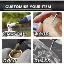 Load image into Gallery viewer, AM ARROWMAX Electric Mini Engraving Pen with 36 Bits, Aluminum Case, APP, Wireless Magnetic Charger, Tool Bag, Cordless Rotary Tool, Engraving Pen for Metal, Wood, Glass and Plastic (SGS MINI PLUS)

