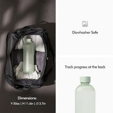 Load image into Gallery viewer, KIVY Large Water Bottle 50oz [Lightweight &amp; Shatterproof] Fits Backpack &amp; Cupholder for Travel, Sports, School - Extra large bottle no straw - 1.5 Liter bottles - 50oz Water bottle Green
