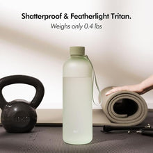 Load image into Gallery viewer, KIVY Large Water Bottle 50oz [Lightweight &amp; Shatterproof] Fits Backpack &amp; Cupholder for Travel, Sports, School - Extra large bottle no straw - 1.5 Liter bottles - 50oz Water bottle Green
