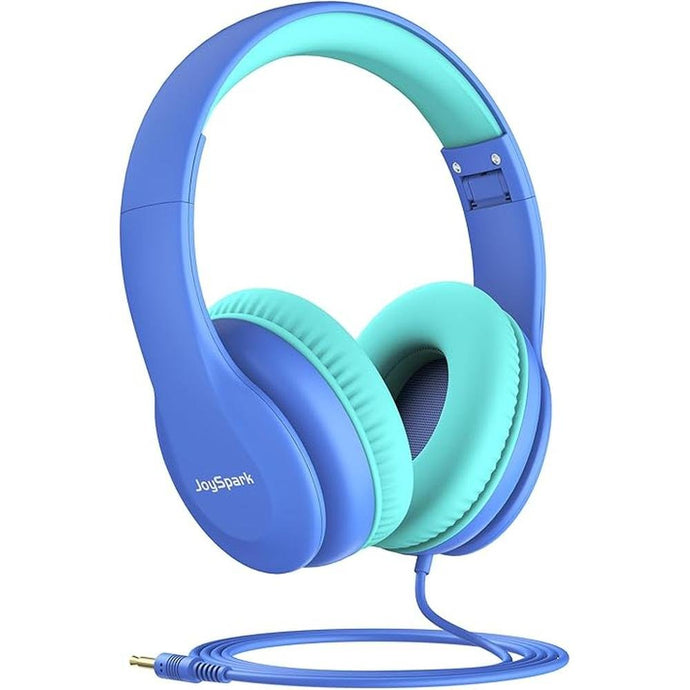 Wired Headphones for Kids, 85dB Volume Limit, 3.5mm Kids Headphones with Cord, Adjustable, Stereo Sound Foldable Toddler headsets for School-Blue