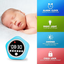 Load image into Gallery viewer, Kids Alarm Clock, Ok to Wake Clock with Green Light Red Light, Toddler Sleep Training Clock for Children
