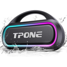 Load image into Gallery viewer, Portable Bluetooth Speaker, 30W Peak, 12H Playtime, IPX5 Waterproof with Light, TWS Pairing, Wireless Speaker for Home/Party/Outdoor/Beach, Birthday Gift (Black)
