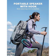 Load image into Gallery viewer, Portable Bluetooth Speaker, 30W Peak, 12H Playtime, IPX5 Waterproof with Light, TWS Pairing, Wireless Speaker for Home/Party/Outdoor/Beach, Birthday Gift (Black)
