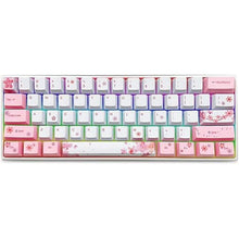 Load image into Gallery viewer, Cherry Blossom Pink Mechanical Keyboard,60% Compact Hot Swappable USB-C Wired RGB Gaming Keyboard 61 Keys Mini Cute Keyboards with Dye-Sublimation PBT Keycap for PC/Mac (Brown Switch)
