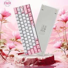 Load image into Gallery viewer, Cherry Blossom Pink Mechanical Keyboard,60% Compact Hot Swappable USB-C Wired RGB Gaming Keyboard 61 Keys Mini Cute Keyboards with Dye-Sublimation PBT Keycap for PC/Mac (Brown Switch)
