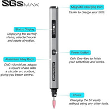 Load image into Gallery viewer, AM ARROWMAX Smart Mini Electric Engraving Pen, HollowCup Motor, 42 Bits with Aluminum Case, OLED, Magnetic Charge, Mini Rotary Tool?Cordless Engarving Pen for Metal, Wood, Glass and Plastic (SGS PRO)
