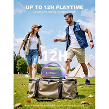 Load image into Gallery viewer, Portable Bluetooth Speaker, 30W (Peak) Wireless Speaker for Outdoor, Up to 12H Playtime, IPX5 Waterproof with Light, TWS Pairing, for Home/Party/Outdoor/Beach, Birthday Gift (Chilled Lilac)
