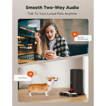 Load image into Gallery viewer, WOPET Automatic Cat Feeder with Camera for Two Cats, 1080p HD Automatic Dog Feeder, 5G WiFi Pet Feeder with Night Vision for Cat &amp; Dog, SD Card Storage &amp; 2-Way Audio
