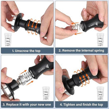 Load image into Gallery viewer, 58.5mm Coffee Tamper, Spring-loaded Espresso Tamper with 20lbs/30lbs Replacement Springs - Anodized Aluminum Handle and 100% Stainless Steel Ripple Base

