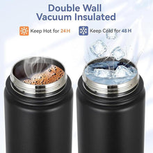 Load image into Gallery viewer, 40oz Cold Water Drink Sports Water Bottle with Leak Proof Straw Lid,Reusable Stainless Steel Thermos with Double Walled Vacuum,BPA-free,Works,Travel,Sports,Fit All Car Cup Holders
