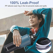 Load image into Gallery viewer, 40oz Cold Water Drink Sports Water Bottle with Leak Proof Straw Lid,Reusable Stainless Steel Thermos with Double Walled Vacuum,BPA-free,Works,Travel,Sports,Fit All Car Cup Holders
