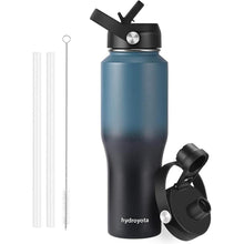 Load image into Gallery viewer, 32oz Insulated Water Bottle with Leak Proof Straw,Reusable Stainless Steel Thermos with Double Walled Vacuum,BPA-free,Works,Travel,Sports,Fit All Car Cup Holders
