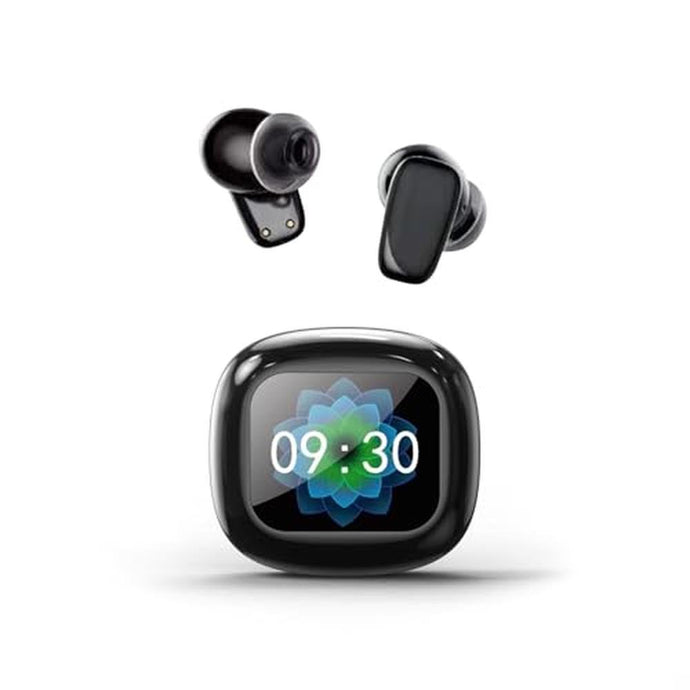 Wireless Touchscreen Earbuds with Portable Bluetooth 5.4 Speaker Touch Screen Case, ANC Earbuds with Active Noise Cancelling, Blue Tooth Ear Buds for iPhone Android