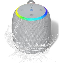 Load image into Gallery viewer, Bluetooth Speaker, Portable Wireless with 15W Stereo Sound, IPX6 Waterproof, Blue Tooth 5.3, LED Light, TWS Pairing, 12H Playtime Shower Speakers for Home Outdoor Party Beach(Gray)

