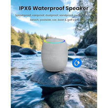 Load image into Gallery viewer, Bluetooth Speaker, Portable Wireless with 15W Stereo Sound, IPX6 Waterproof, Blue Tooth 5.3, LED Light, TWS Pairing, 12H Playtime Shower Speakers for Home Outdoor Party Beach(Gray)
