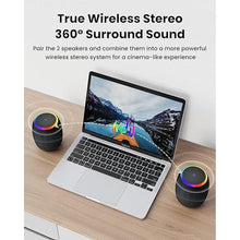 Load image into Gallery viewer, Bluetooth Speaker, Portable Wireless with 15W Stereo Sound, IPX6 Waterproof, BT 5.3, LED Light, TWS Pairing, 12H Playtime Shower Speakers for Home Outdoor Party Beach(Blue)
