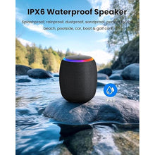 Load image into Gallery viewer, Bluetooth Speaker, Portable Wireless with 15W Stereo Sound, IPX6 Waterproof, BT 5.3, LED Light, TWS Pairing, 12H Playtime Shower Speakers for Home Outdoor Party Beach(Blue)
