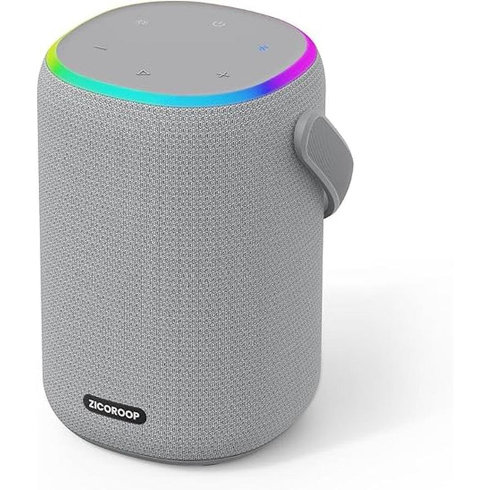 Portable Bluetooth Speaker, 50W Wireless Outdoor Speakers with Deep Bass, IPX7 Waterproof, Bluetooth 5.3, TWS, 15H Playtime with Lights for Work Travel Party, Gift(Gray)