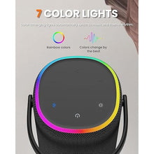 Load image into Gallery viewer, Portable Bluetooth Speaker, 50W Wireless Outdoor Speakers with Deep Bass, IPX7 Waterproof, Bluetooth 5.3, TWS, 15H Playtime with Lights for Work Travel Party, Gift(Gray)
