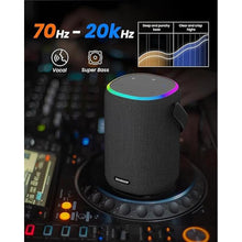 Load image into Gallery viewer, Portable Bluetooth Speaker, 50W Wireless Outdoor Speakers with Deep Bass, IPX7 Waterproof, Bluetooth 5.3, TWS, 15H Playtime with Lights for Work Travel Party, Gift(Gray)
