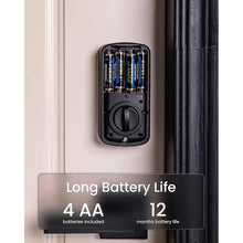 Load image into Gallery viewer, DESLOC A100F Keypad Fingerprint Door Lock, Keyless Entry Door Lock, Smart Lock Deadbolt for Front Door, Easy Installation, Emergency Power Port,12 Months Battery, IP54 Waterproof, 5 Keys
