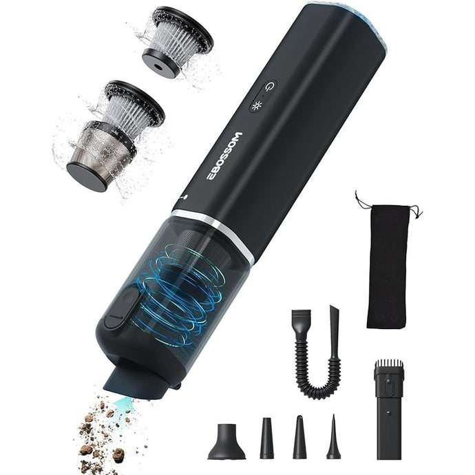 Car Vacuum with 21000Pa High Power Suction,Portable Vacuum, Handheld Vacuum Blow & Suction, aspiradora para carro, 4 in 1 Vacuum Cleaner with LED, Cordless Small Vacuum for Car,Home,Pet,Office