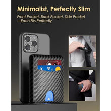 Load image into Gallery viewer, 2025 Wallet for Men - RFID Blocking [Functional &amp; Practical] Bifold Slim Minimalist Credit Card Holder Pop Up Wallet Metal Case with Cash Slot, Front Pocket with ID Window, Gift Boxed (Carbon Fiber)
