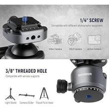 Load image into Gallery viewer, NEEWER GM41 Low Profile Tripod Ball Head, 40mm Metal Panoramic Camera Mount Adapter with 1/4" Arca Type QR Plate Compatible with Peak Design Capture Camera Clip, 360° Swivel &amp; 90° Tilt, Max Load 22lb
