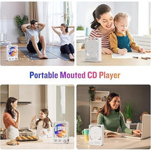 Load image into Gallery viewer, Desktop CD Player with Speakers, Oilsky CD Players for Home, Bluetooth 5.3 CD Player with Hi-Fi Stereo Sound,Remote Control,LED Display,Dust Cover,Supports CD/Bluetooth/TF Card/USB/AUX for Home

