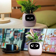 Load image into Gallery viewer, Intelligent Flower Pot, Electronic Bud, Maintenance Plant Assistant, Fun Interactive Flower Pot, Indoor Green Planting Monitoring, LCD Screen Display, Cell Phone APP Connection (Purple)
