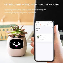 Load image into Gallery viewer, Intelligent Flower Pot, Electronic Bud, Maintenance Plant Assistant, Fun Interactive Flower Pot, Indoor Green Planting Monitoring, LCD Screen Display, Cell Phone APP Connection (Purple)
