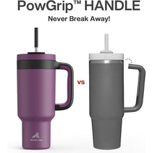 Load image into Gallery viewer, 40 oz Tumbler with Handle, 2-in-1 Straw and Sip Lid, Leakproof, Dishwasher Safe, Insulated Stainless Steel Travel Coffee Mug, Keeps Cold for 34 Hours, Fits in Car Cup Holder (Plum)
