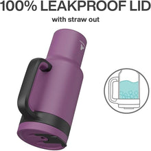 Load image into Gallery viewer, 40 oz Tumbler with Handle, 2-in-1 Straw and Sip Lid, Leakproof, Dishwasher Safe, Insulated Stainless Steel Travel Coffee Mug, Keeps Cold for 34 Hours, Fits in Car Cup Holder (Plum)

