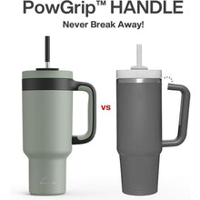 Load image into Gallery viewer, 40 oz Tumbler with Handle, 2-in-1 Straw and Sip Lid, Leakproof, Dishwasher Safe, Insulated Stainless Steel Travel Coffee Mug, Keeps Cold for 34 Hours, Fits in Car Cup Holder (Agave)
