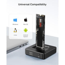 Load image into Gallery viewer, ACASIS NVME SSD Reader Adapter, Aluminium Alloy Housing Fast Heat Dissipation, NVME to USB Docking Station, M.2 SSD to USB Adapter 10Gbps, Support M.2 (M Key) NVMe SSD and (B+M Key) SATA-Based SSD
