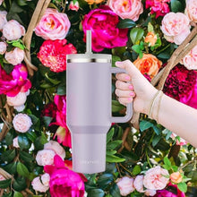 Load image into Gallery viewer, 40 oz Tumbler with Handle and Flip Straw Lid - Upgraded Insulated Traveler Tumblers with Lids Straws Vacuum Leak Proof Stainless Steel 40oz Cup Mug Gifts for Men Women Him Her (Orchid)
