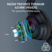 Load image into Gallery viewer, Razer Kraken V4 Wireless Gaming Headset: 2.4GHz, Bluetooth, USB - Super Wideband Mic - 40 mm Drivers - 9 Zone RGB Lighting - for PC, Mac, PS5, Nintendo Switch, Steam Deck, Smartphone - Black
